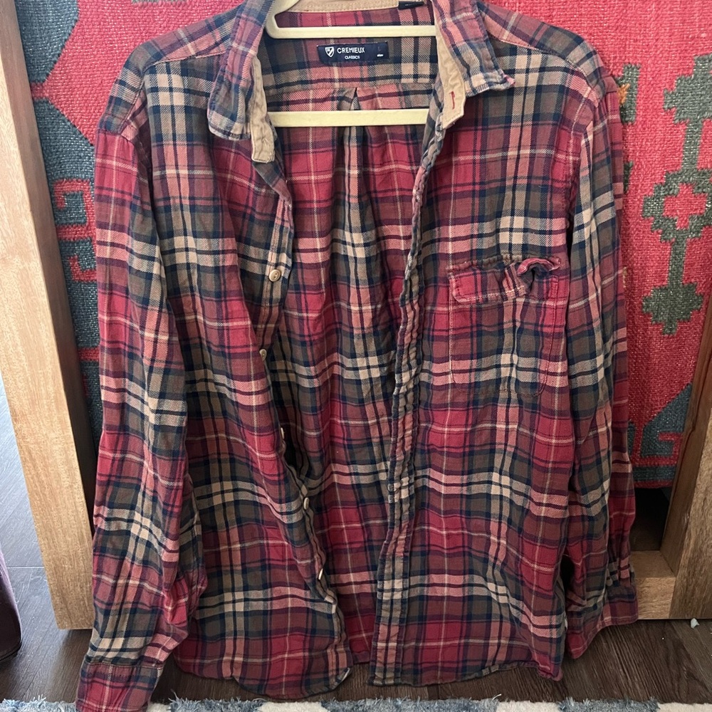 Daniel Cremieux Red and Tan Plaid Shirt